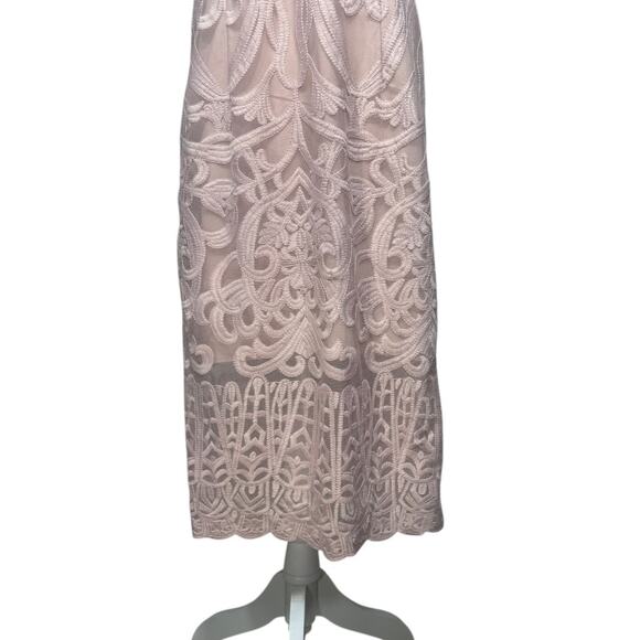 Bardot Hana Lace Halter Cocktail Dress in Soft Pink - Size L (10) - Picture 4 of 7